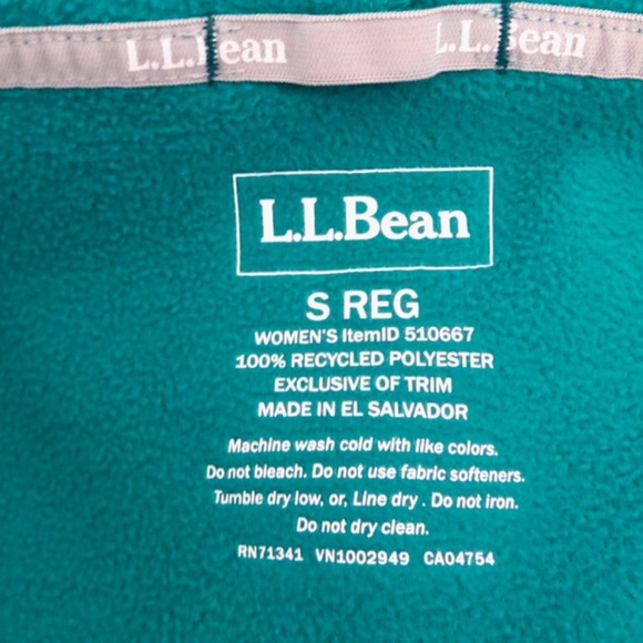 NEW! LL Bean Sweater Fleece Pullover Hoodie Hooded Snap Button SZ S - Picture 6 of 6